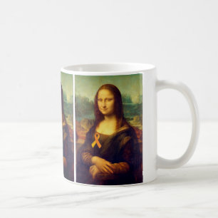 Mona Lisa With Orange Ribbon Coffee Mug