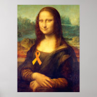 Mona Lisa With Orange Ribbon