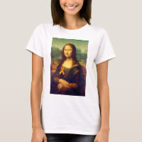 Mona Lisa With Orange Ribbon