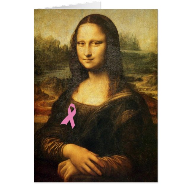 Mona Lisa With Pink Ribbon (Front)
