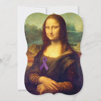 Mona Lisa With Purple Ribbon