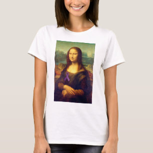 Mona Lisa With Purple Ribbon T-Shirt