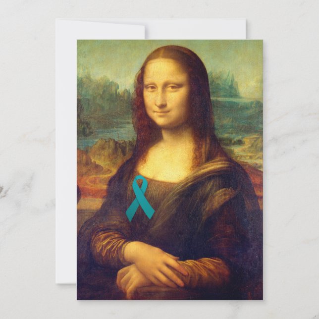 Mona Lisa With Teal Ribbon (Front)