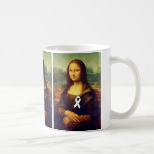 Mona Lisa With White Ribbon Coffee Mug