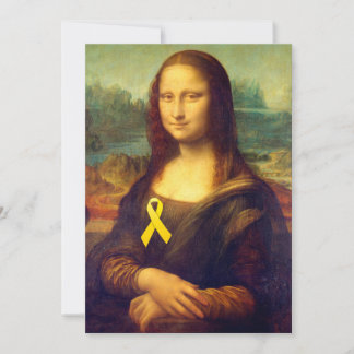 Mona Lisa With Yellow Ribbon