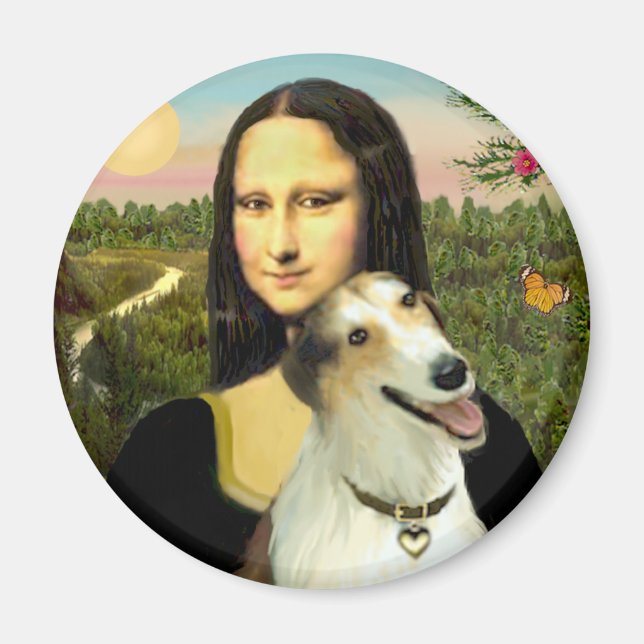 Mona Lisa's Borzoi Magnet (Front)