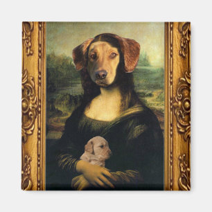 Mona Lisa's Dog - Golda Lisa - Famous Portrait Magnet