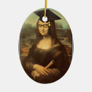 Mona Lisa's Graduation Day Ceramic Tree Decoration
