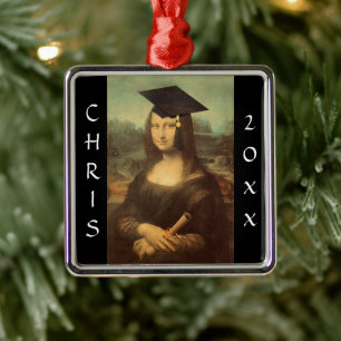 Mona Lisa's Graduation Day Metal Ornament