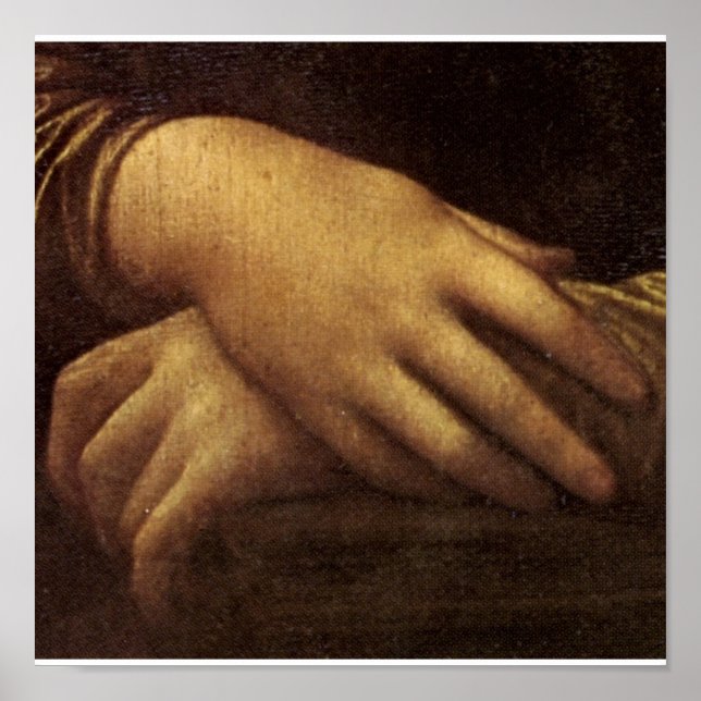 Mona Lisa's hand by Leonardo da Vinci c. 1505-1513 Poster (Front)