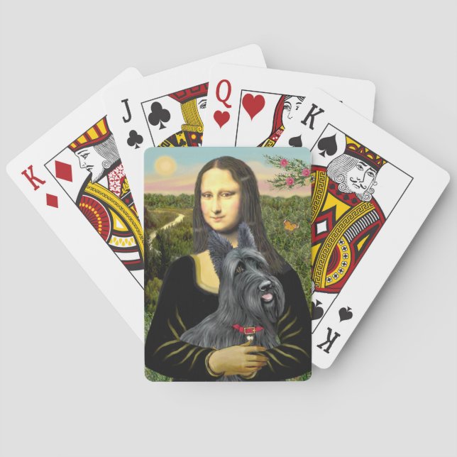 Mona Lisa's Scottish Terrier (#1) Playing Cards (Back)