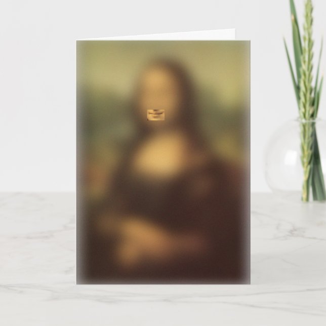 Mona Lisa's Smile Souvenir Folded Greeting Card (Front)