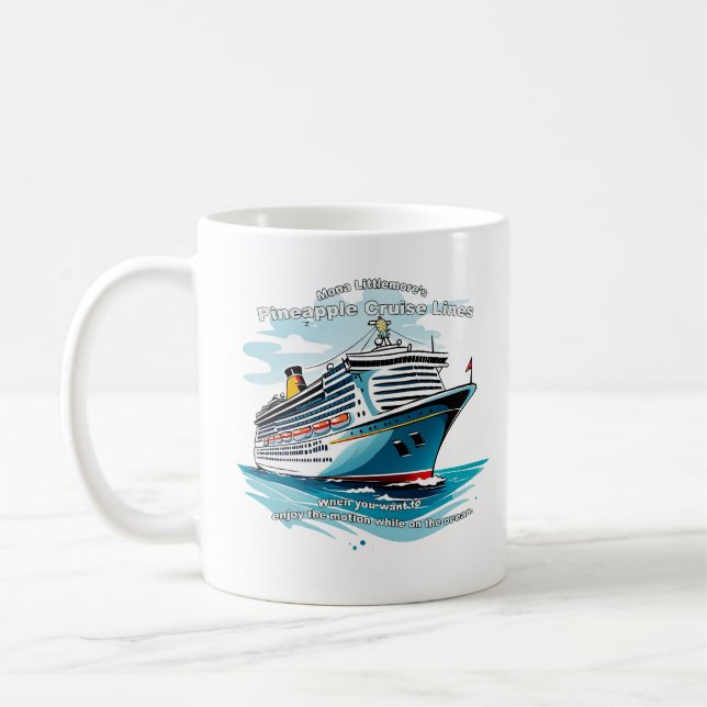 Mona Littlemore's Pineapple Cruise Lines swingers  Coffee Mug (Left)