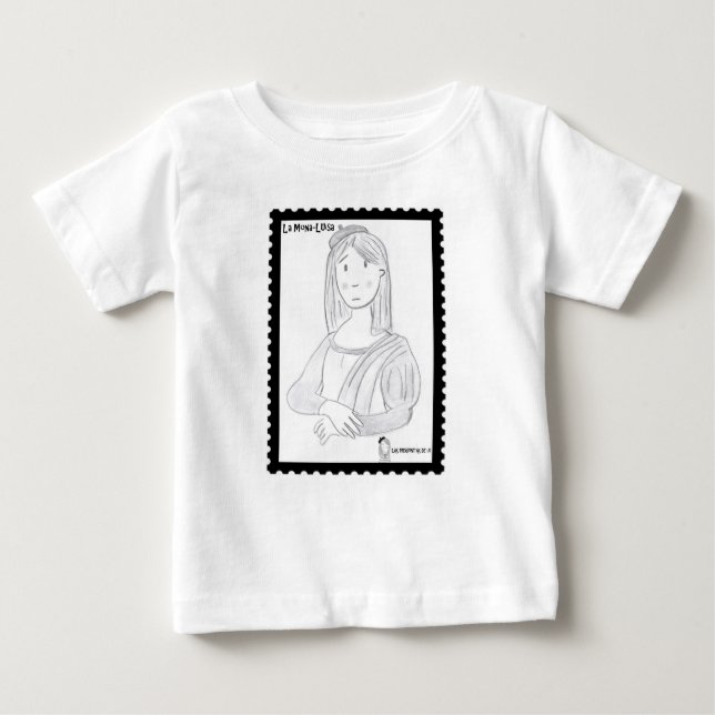 Mona Luisa (dressed in flyers) Baby T-Shirt (Front)