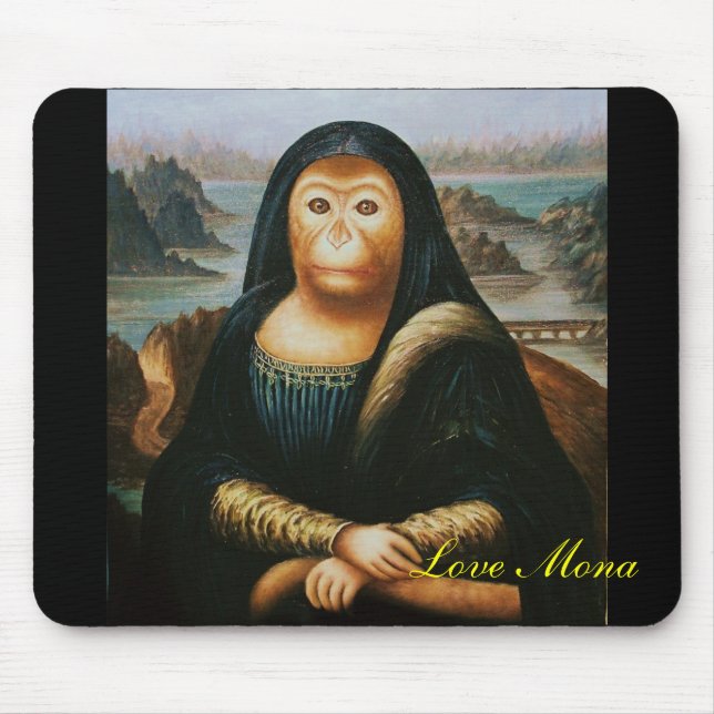 mona monkey mouse pad (Front)
