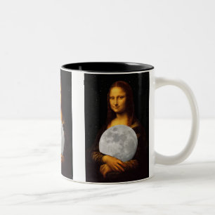 Mona Moona Lisa Two-Tone Coffee Mug