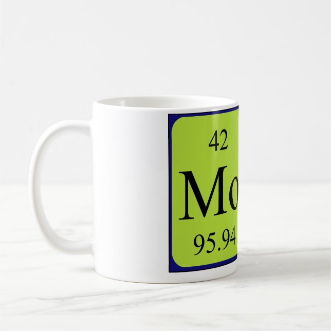 Mona periodic table name mug (Left)