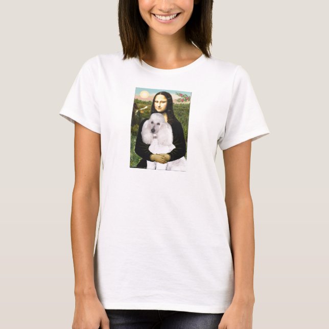Mona-Pood-White-Standard Poodle T-Shirt (Front)