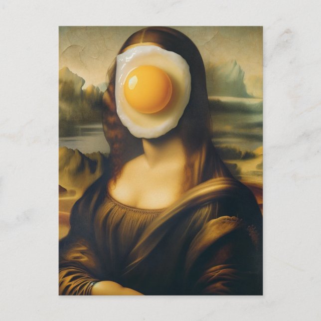 Mona Sunnyside Up Funny Postcard (Front)