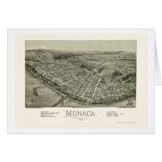 Monaca, PA Panoramic Map - 1900 (Front Horizontal)