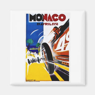 Monaco 1931 Grand Prix - Vintage Race Poster Magnet
