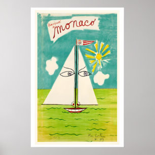 Monaco 1959 France Vintage Travel Poster by Jean