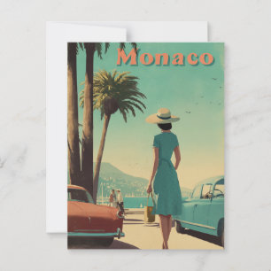 Monaco 50s vintage  postcard