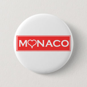 monaco 6 cm round badge