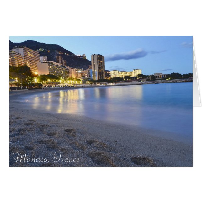 Monaco beach at night (Front Horizontal)