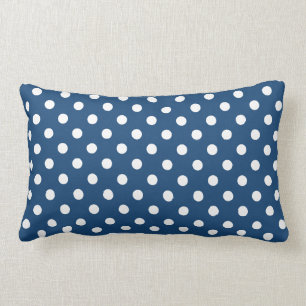 Monaco Blue Polka Dot Pattern Lumbar Cushion