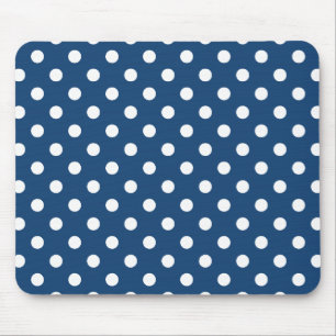 Monaco Blue Polka Dot Pattern Mouse Pad