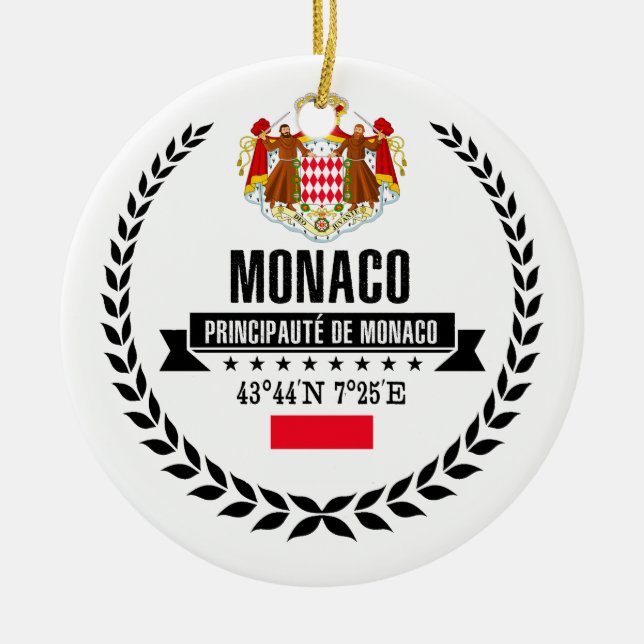 Monaco Ceramic Ornament (Front)