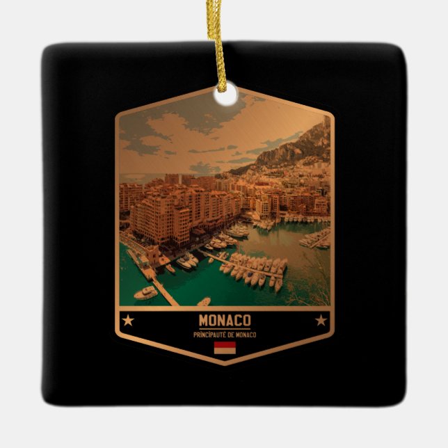 Monaco Ceramic Ornament (Front)
