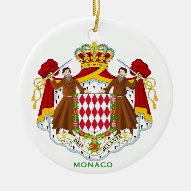 MONACO Ceramic Ornament (Front)
