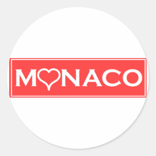 monaco classic round sticker