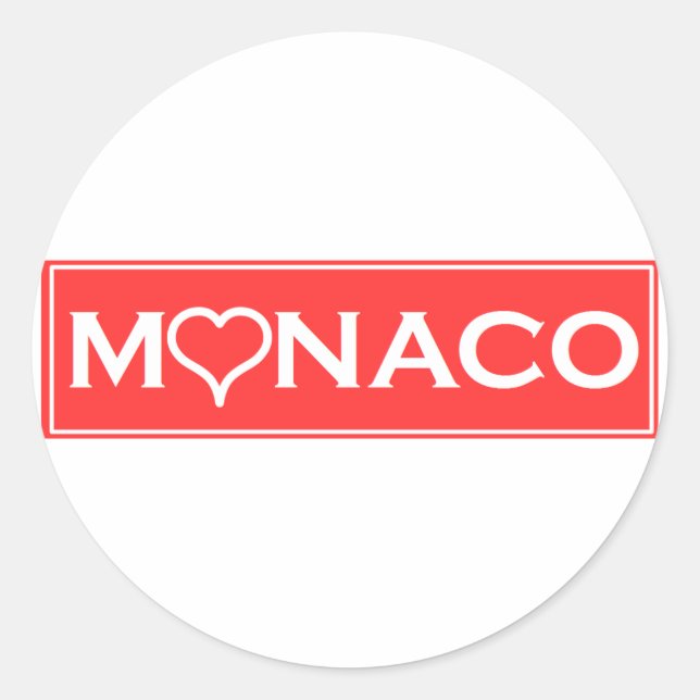 monaco classic round sticker (Front)