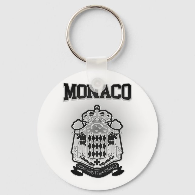 Monaco Coat of Arms Key Ring (Front)