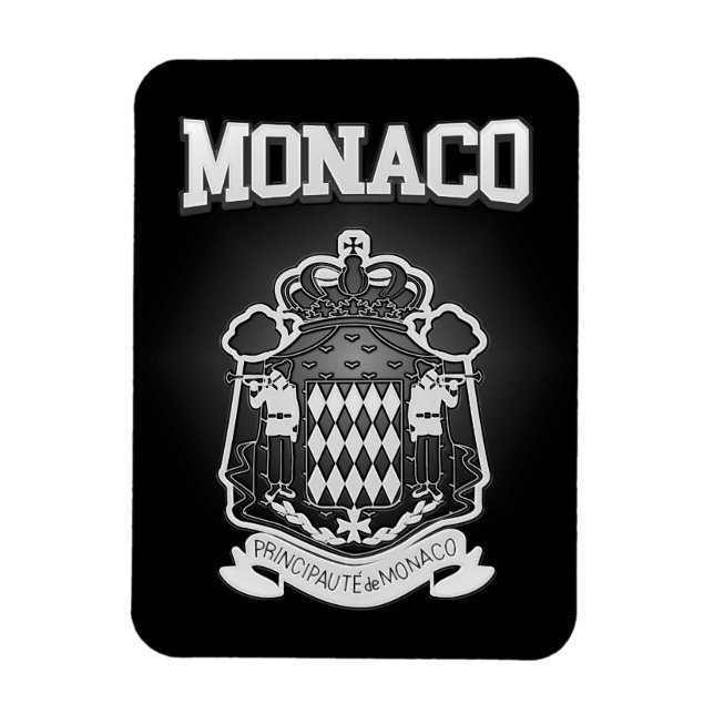 Monaco Coat of Arms Magnet (Vertical)