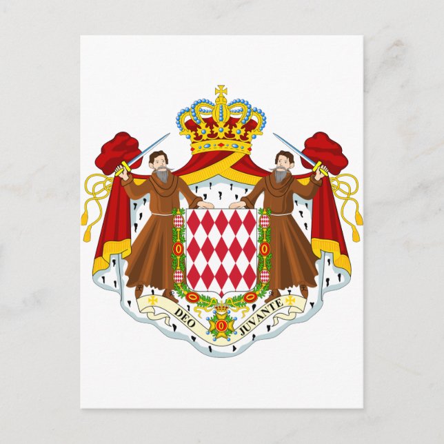 Monaco Coat Of Arms Postcard (Front)