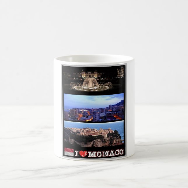 Monaco - Europe - I Love - Coffee Mug (Center)