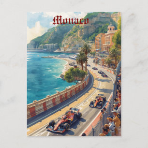 Monaco Famous Travel Place Racing Postcard