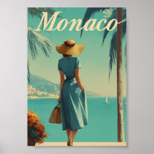 Monaco fashion vintage poster