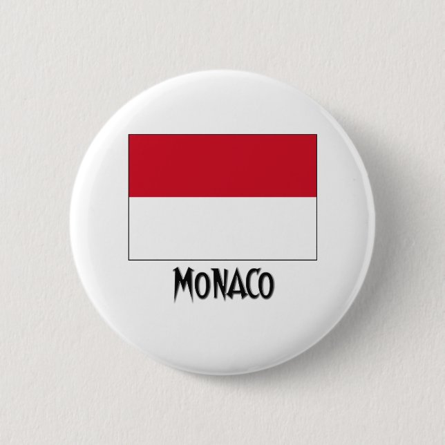 Monaco Flag 6 Cm Round Badge (Front)