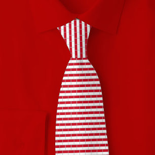 Monaco Flag Brick Pattern Tie