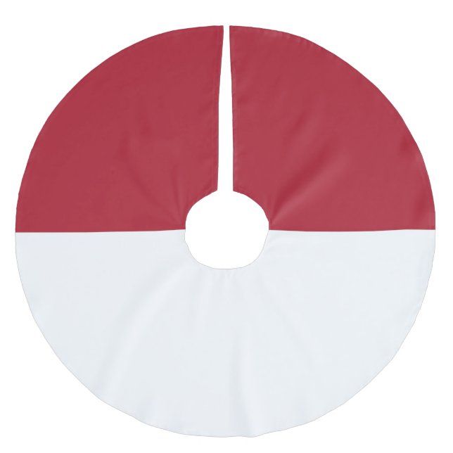 Monaco flag brushed polyester tree skirt (Front)