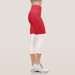 Monaco Flag Capri Leggings<br><div class="desc">Patriotic flag of Monaco.</div>