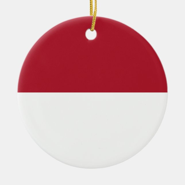 Monaco flag ceramic ornament (Front)