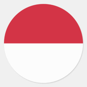 Monaco Flag Classic Round Sticker