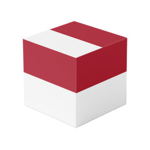 Monaco flag cube