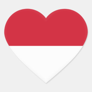 Monaco Flag Heart Sticker